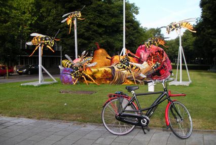 drooderfiets and wasps